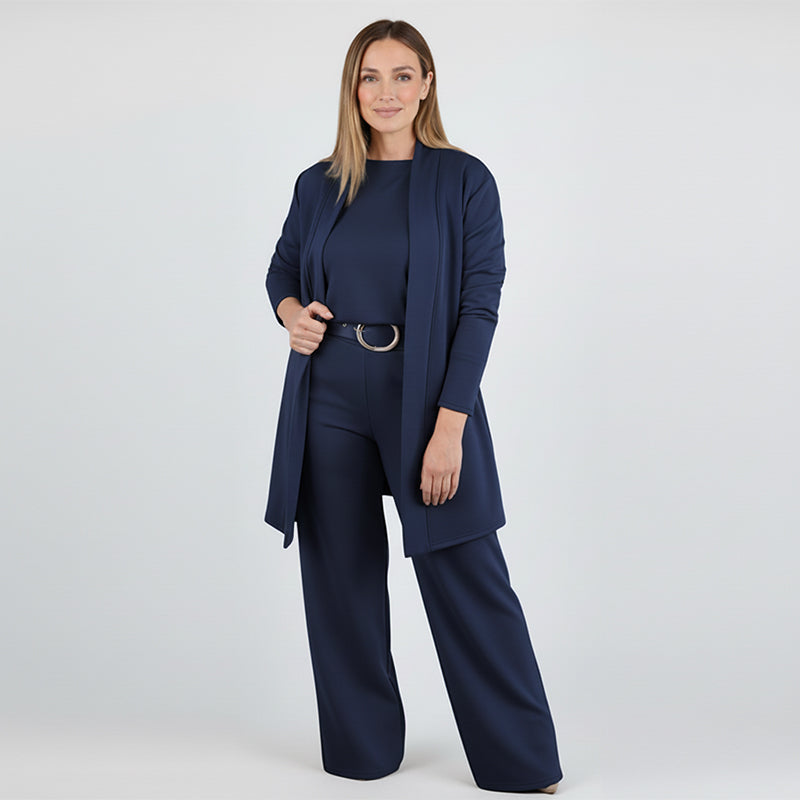 Nora Belle 3-Piece Set Including Long Cardigan, Top, and Pants