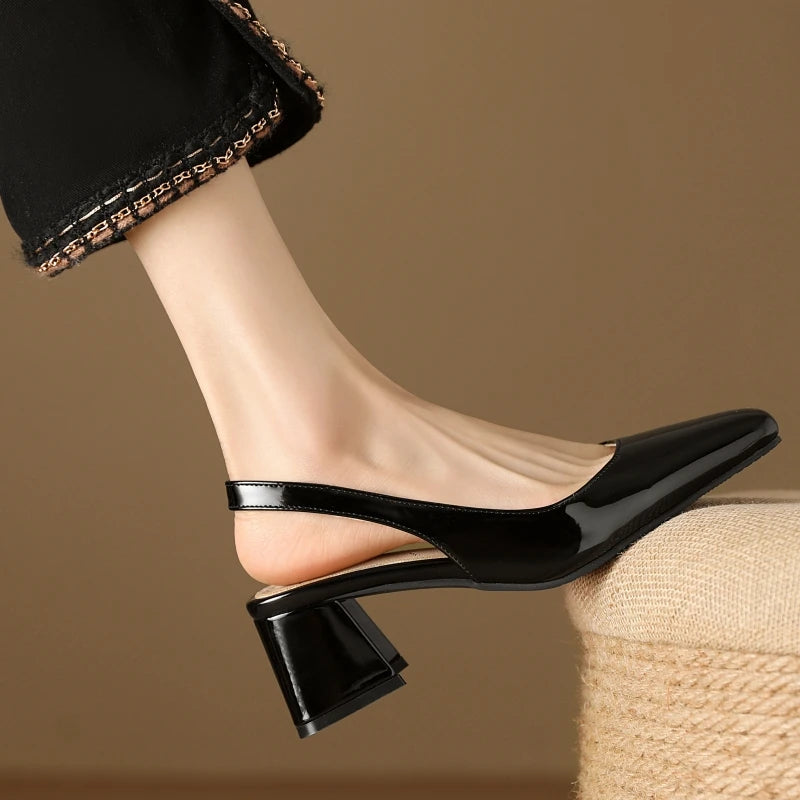 Luna Glimmer Slingback Heels