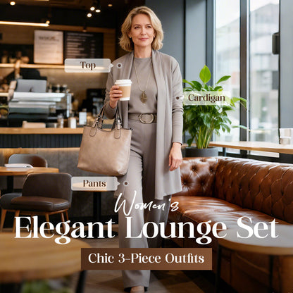 Nora Belle 3-Piece Set Including Long Cardigan, Top, and Pants