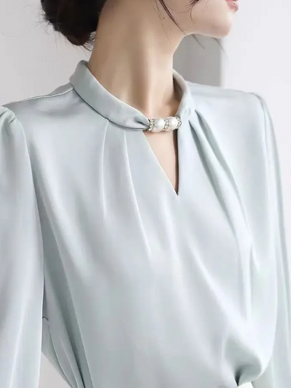 Bella Satin Drape Blouse