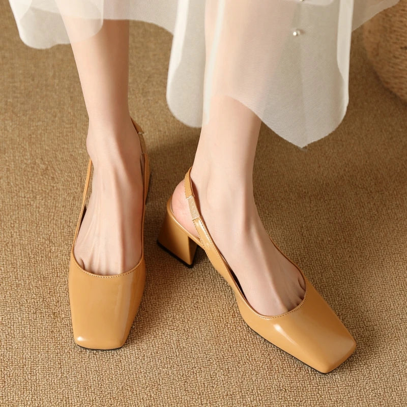 Luna Glimmer Slingback Heels