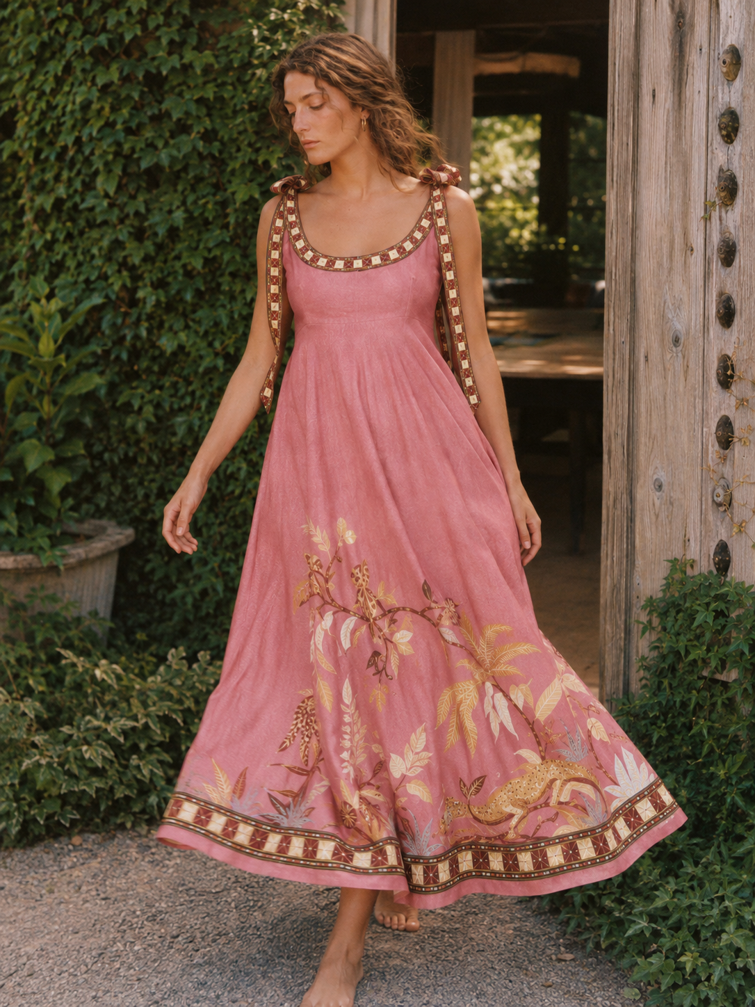 Sierra Tie-Strap Maxi Dress