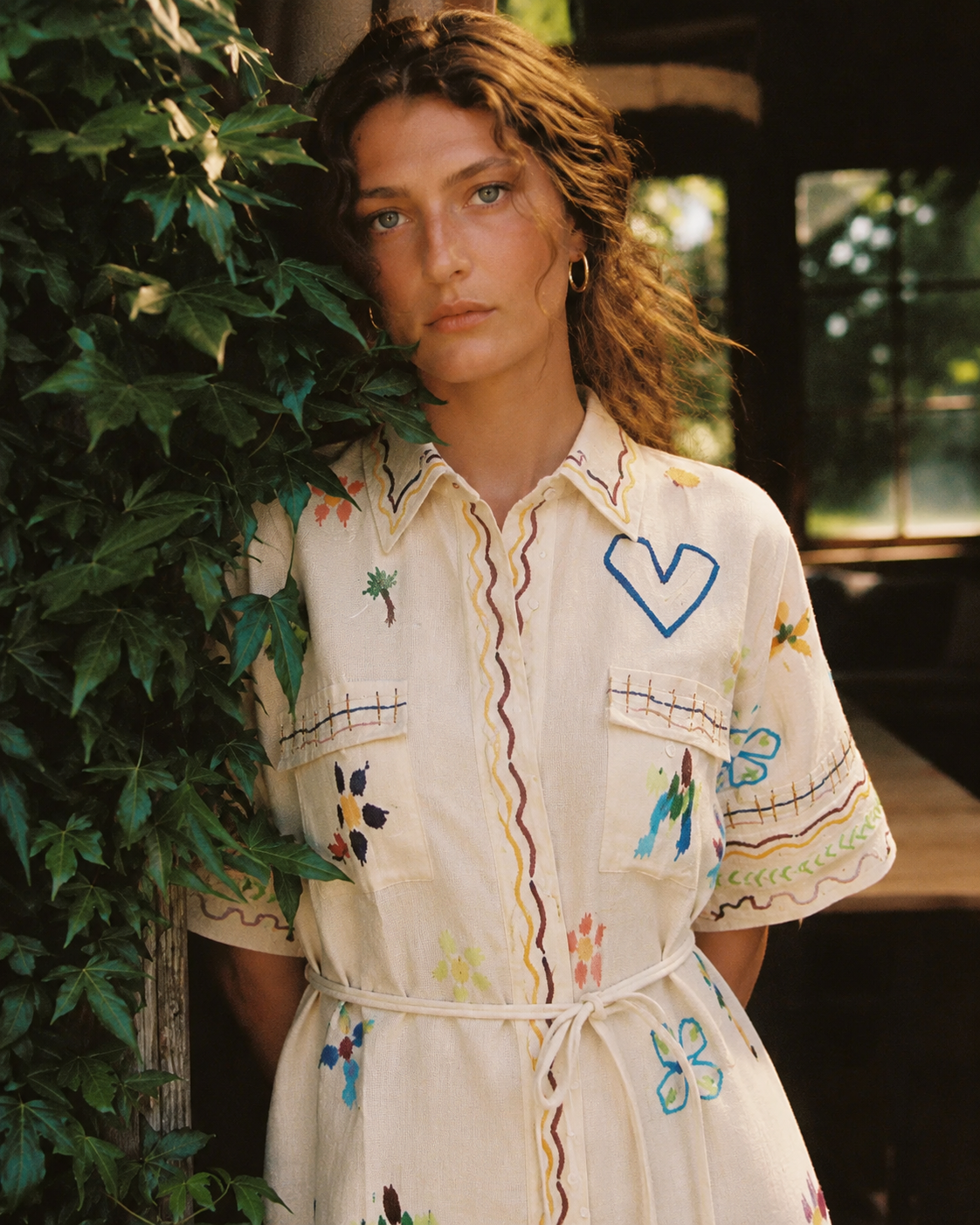 Willow Folk-Print Shirt Dress