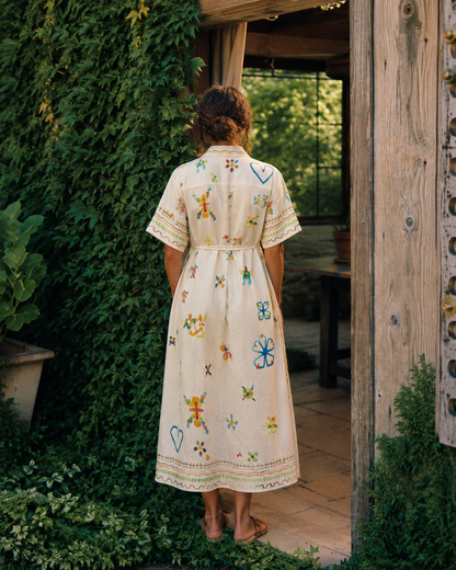 Willow Folk-Print Shirt Dress