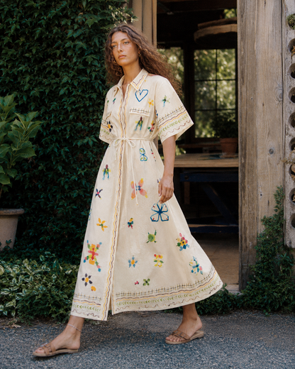 Willow Folk-Print Shirt Dress