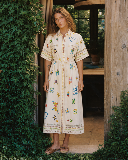 Willow Folk-Print Shirt Dress