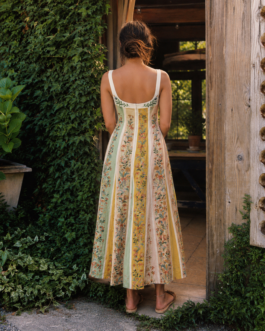Camille Paneled Floral Dress