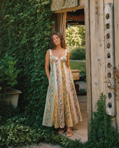 Camille Paneled Floral Dress