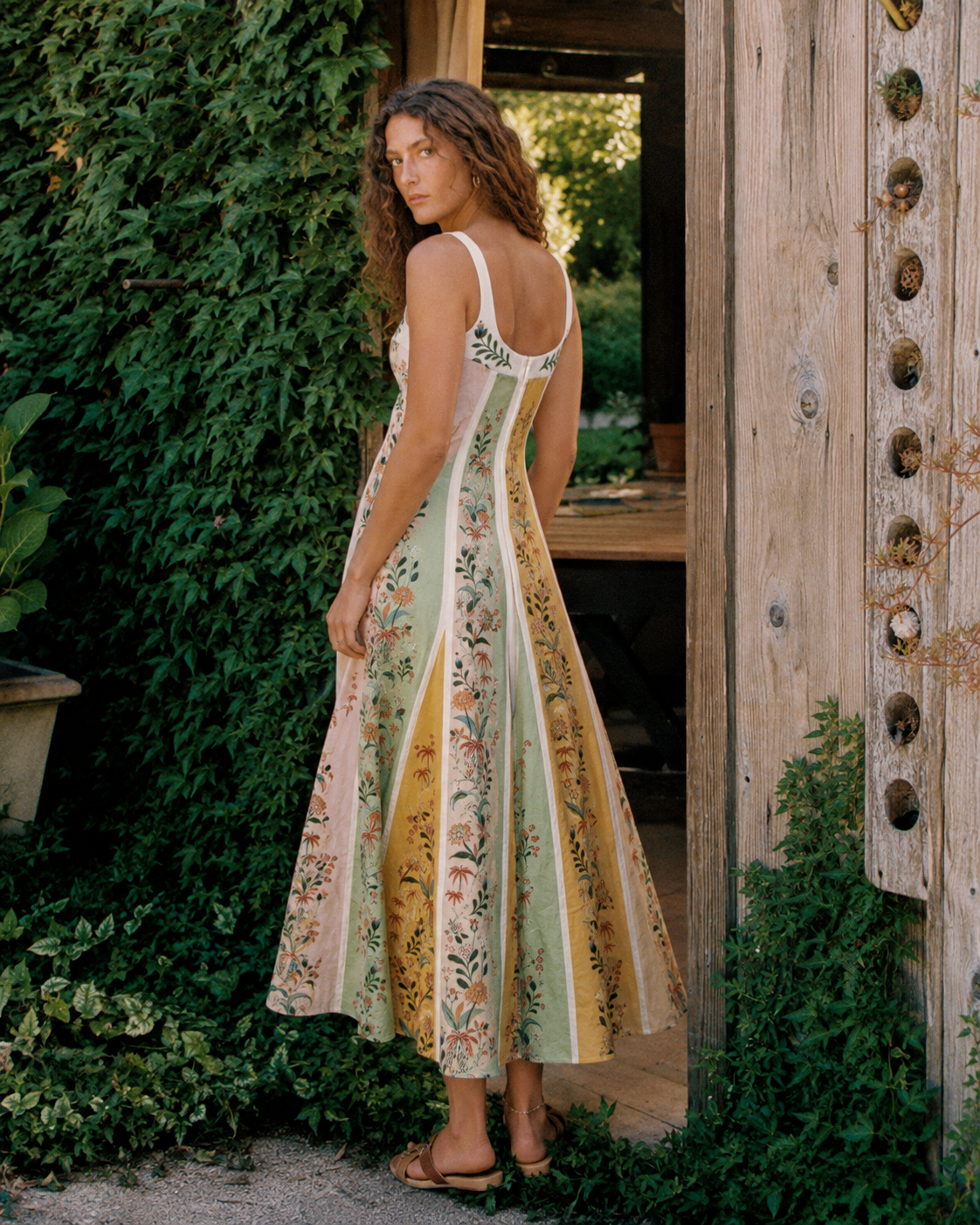 Camille Paneled Floral Dress