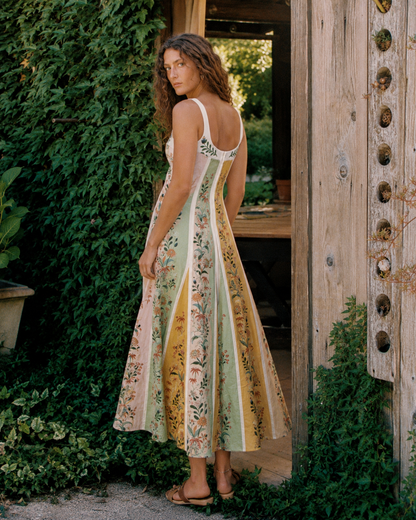 Camille Paneled Floral Dress