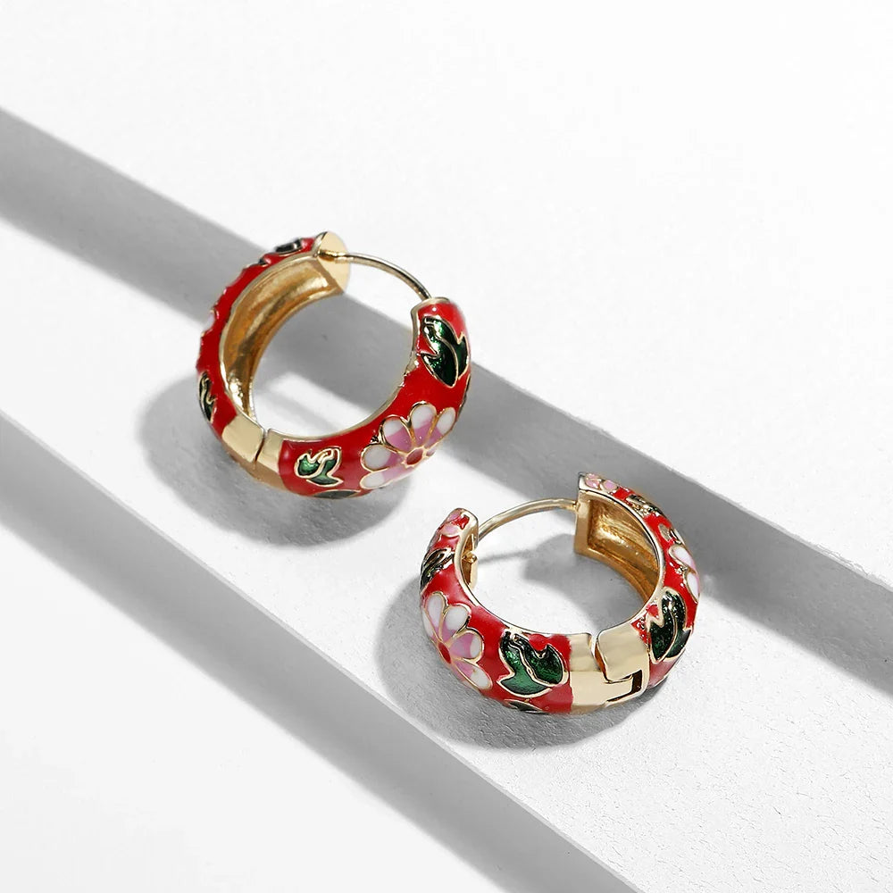 Spring Bloom Hoops