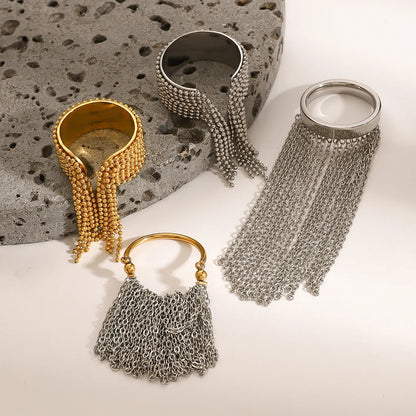 Modena Fringe Cascade Rings