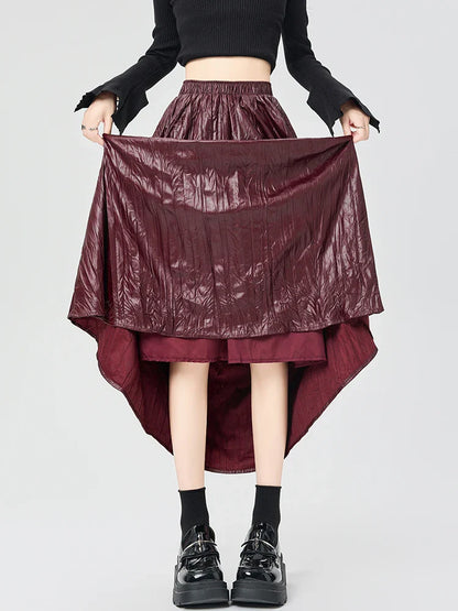 Amelia Crinkle Leather Maxi Skirt