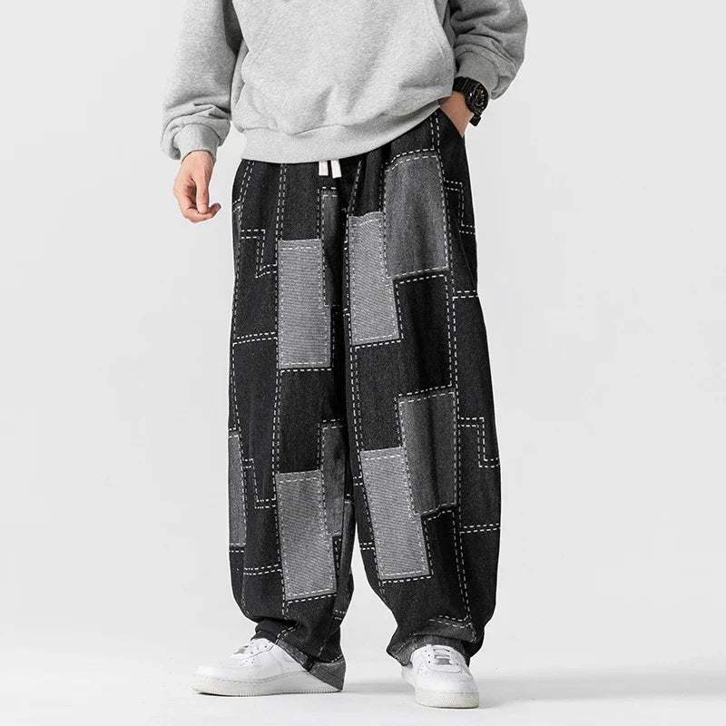 Felder Patchwork Denim Joggers