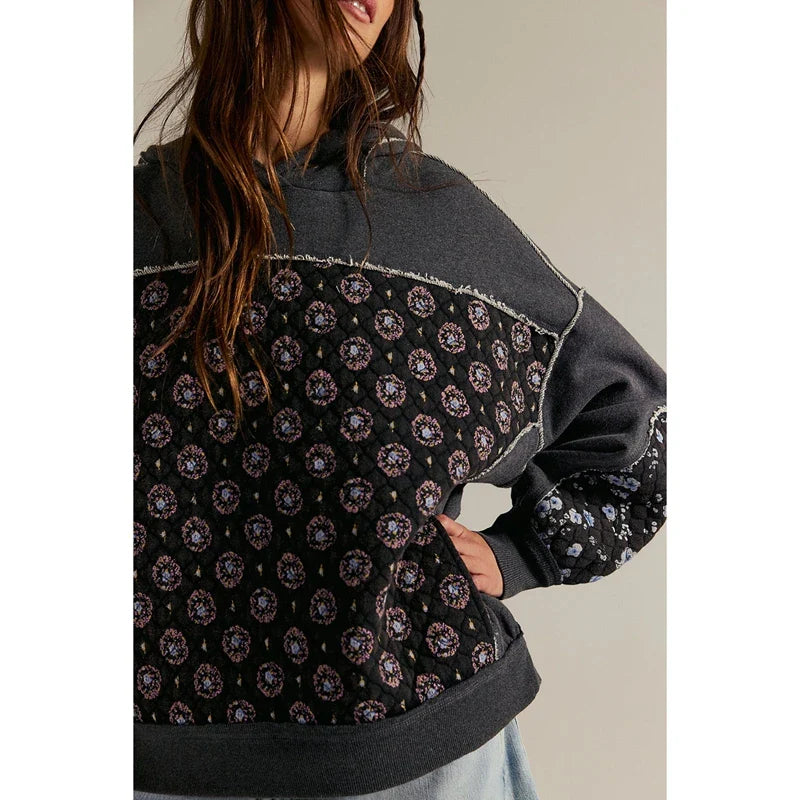 Willow Patchwork Quilted Hoodie