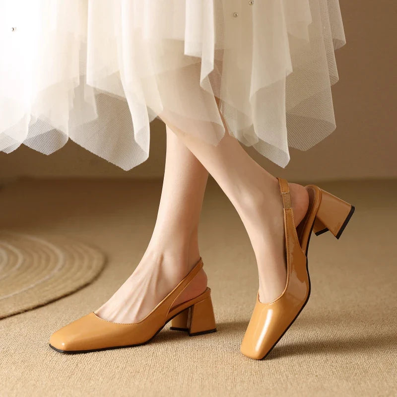 Luna Glimmer Slingback Heels