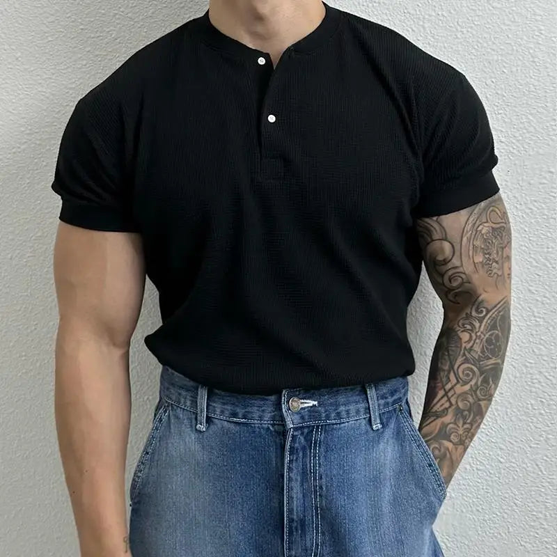 Carter Cotton Waffle Henley