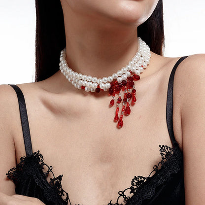 Scarlet Drop Necklace