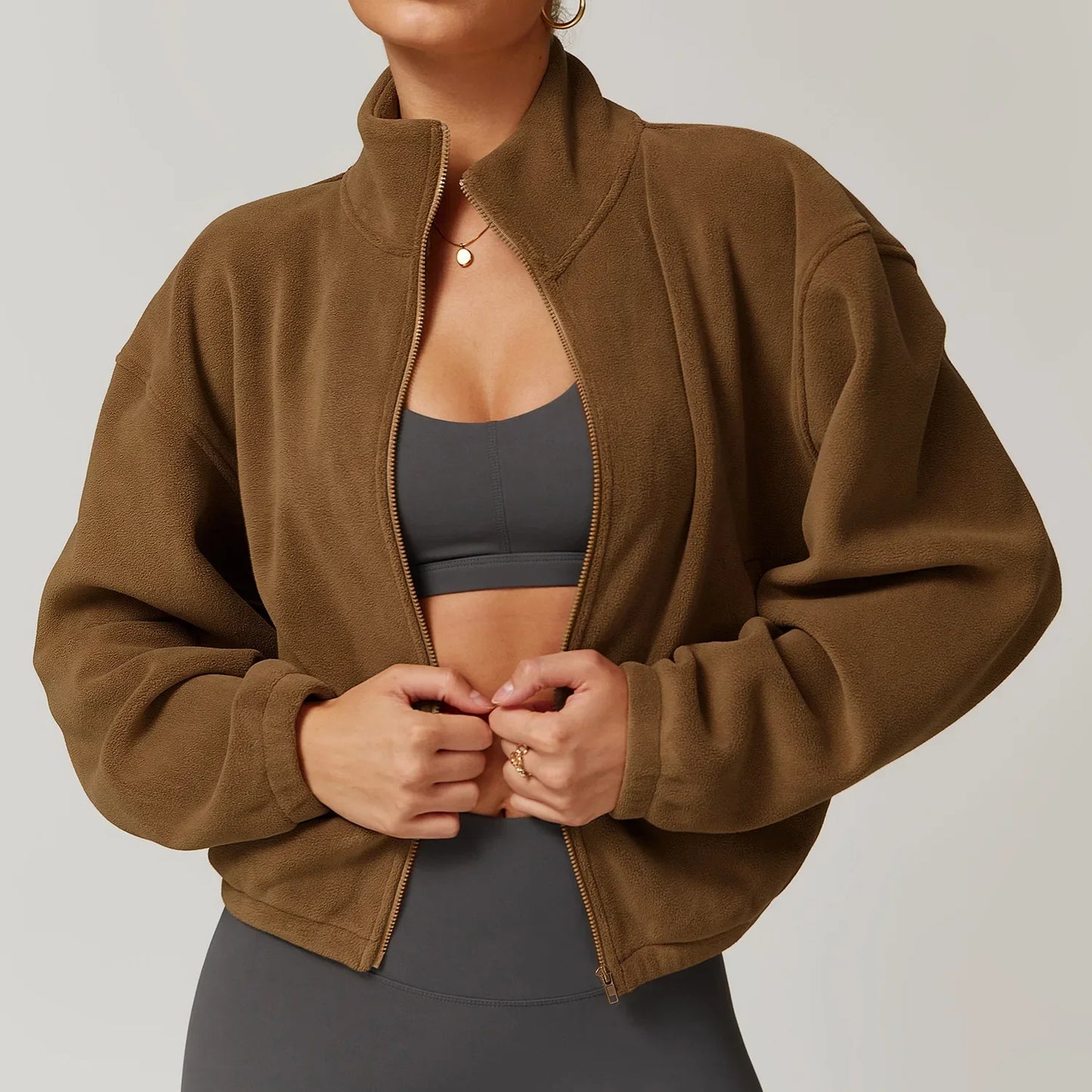 Monterey Cropped Fleece Sweater