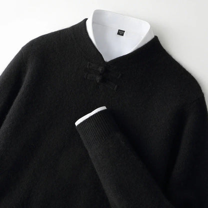 Calder Knot-Button Wool Sweater