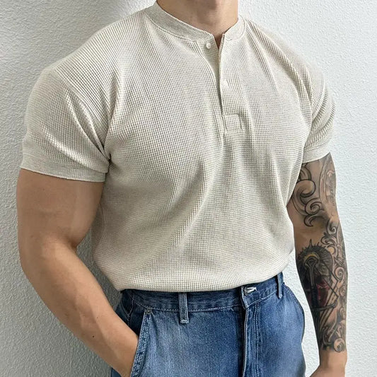 Carter Cotton Waffle Henley