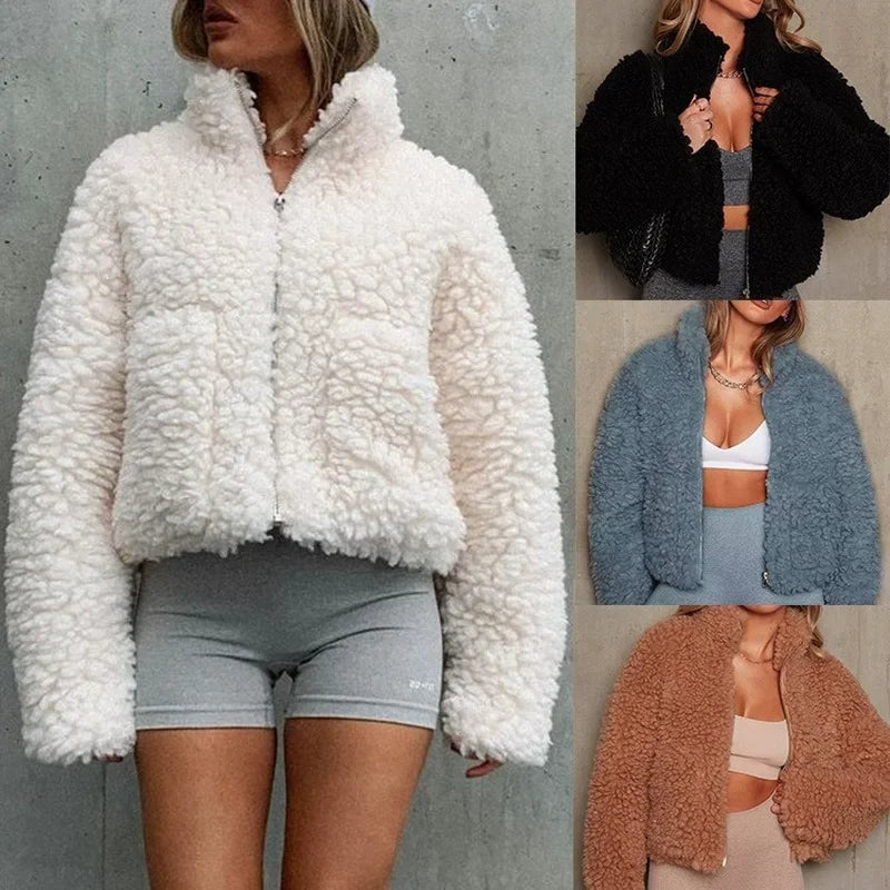 Celine Fleece Cropped Jacket