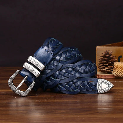 Heritage Braided Genuine Leather Belt