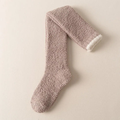 Serene Fuzzy Over-Knee Socks