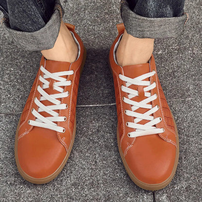 Weston Embossed Genuine Leather Sneakers