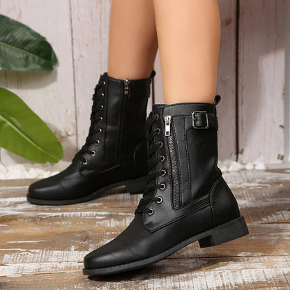 Brook Leather Side-Zip Boots