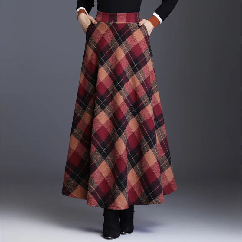 Aurora Plaid Maxi Skirt
