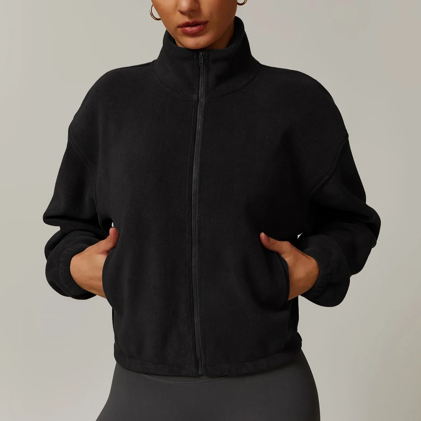Monterey Cropped Fleece Sweater