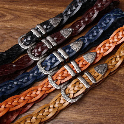 Heritage Braided Genuine Leather Belt