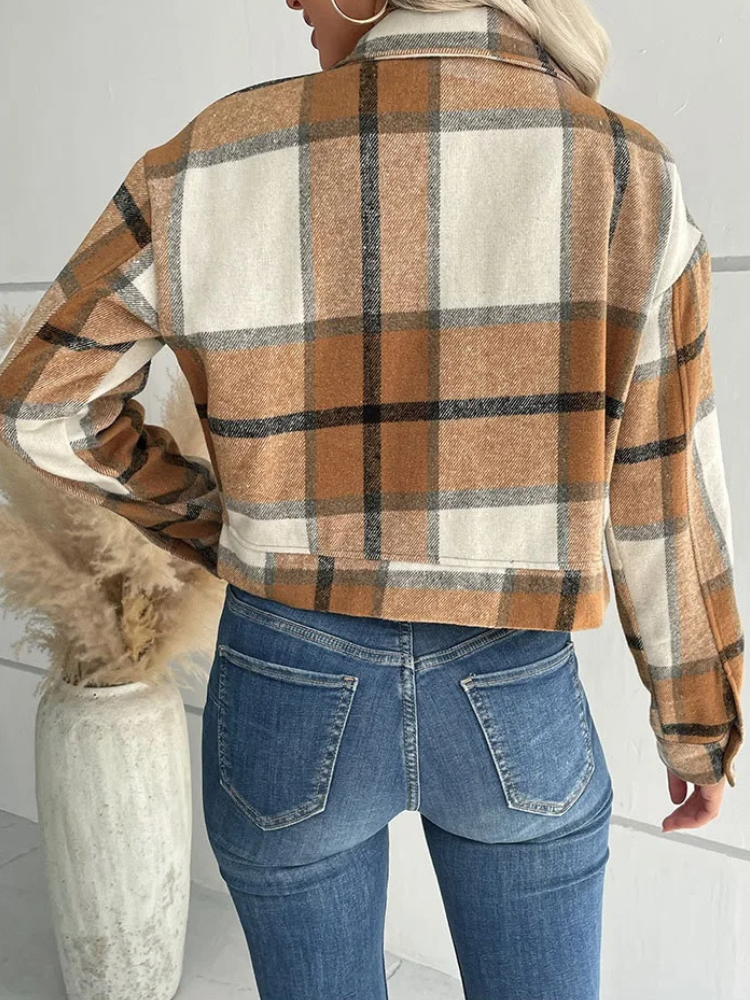 Virginia Plaid Crop Jacket