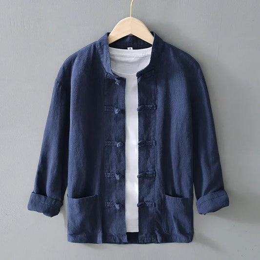 Kyoto Linen Mandarin Shirt