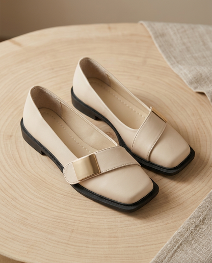 Laurel Square-Toe Loafers