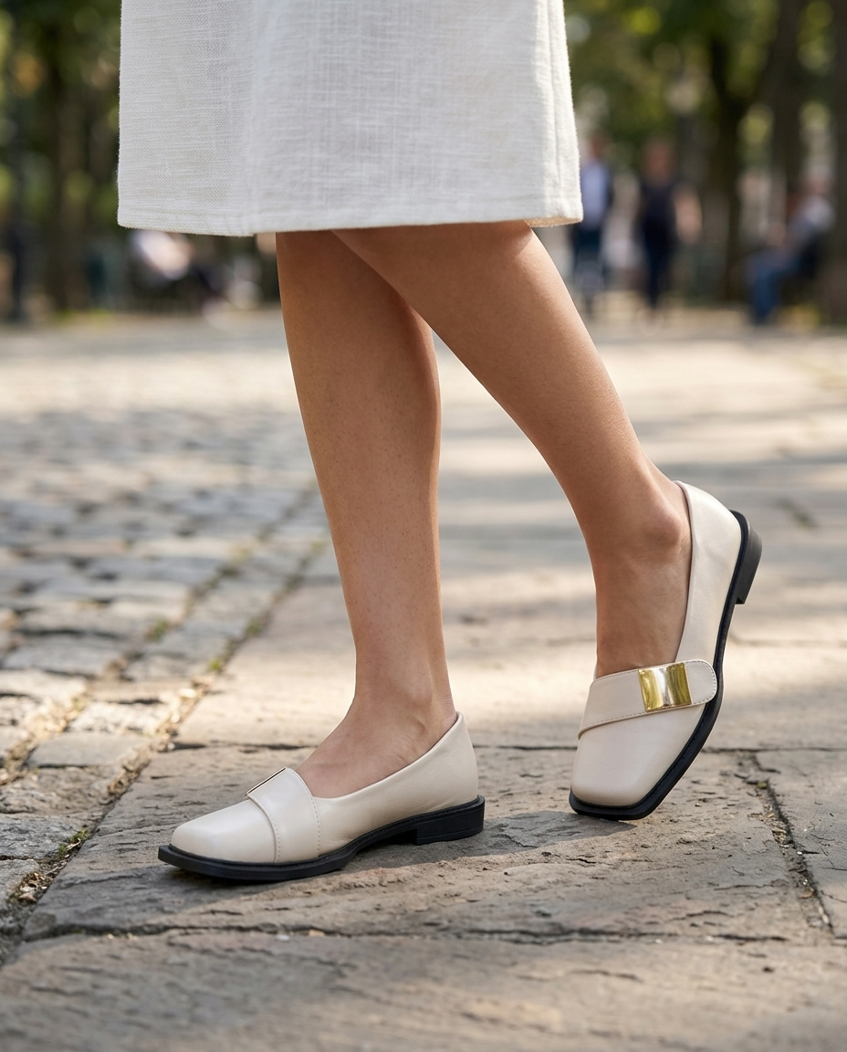 Laurel Square-Toe Loafers