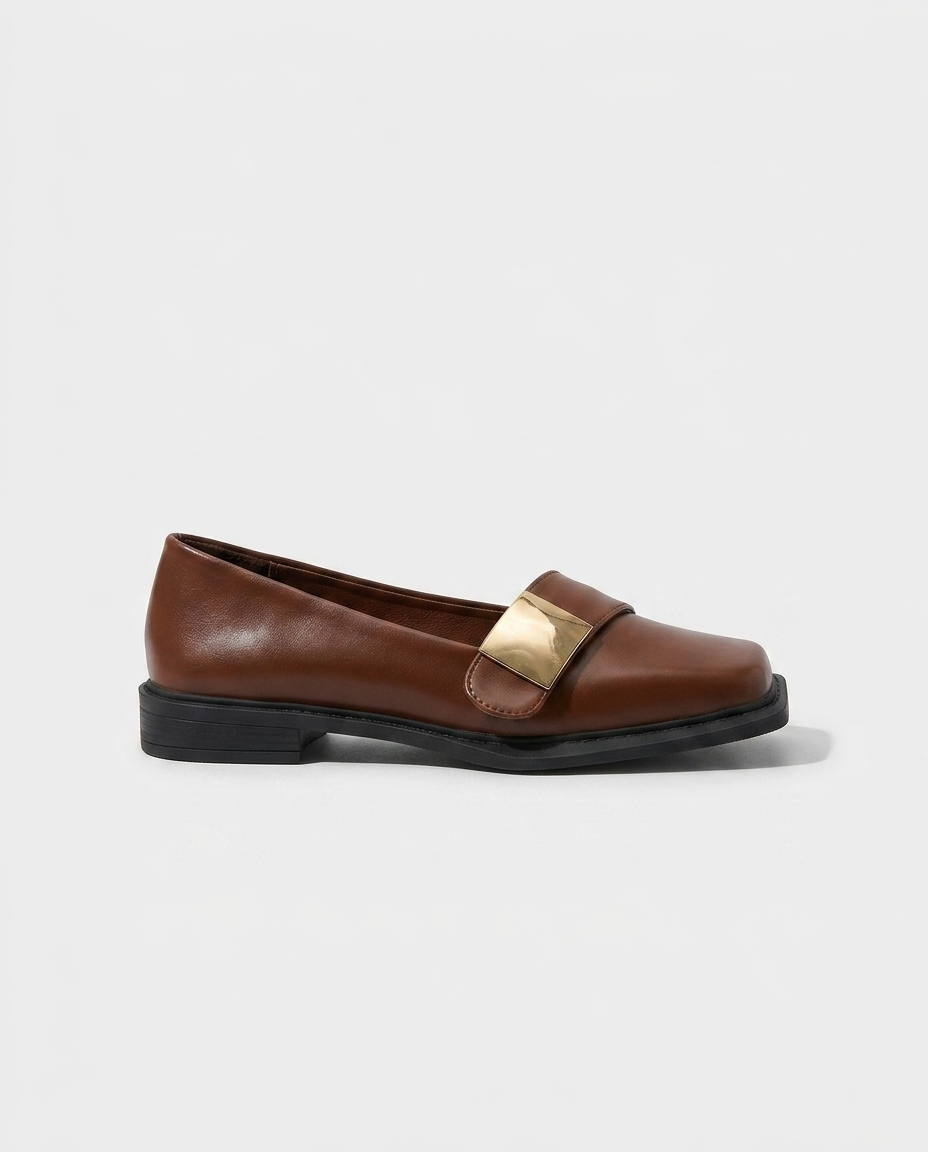 Laurel Square-Toe Loafers