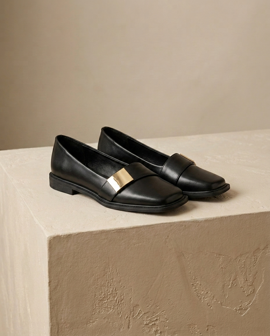 Laurel Square-Toe Loafers