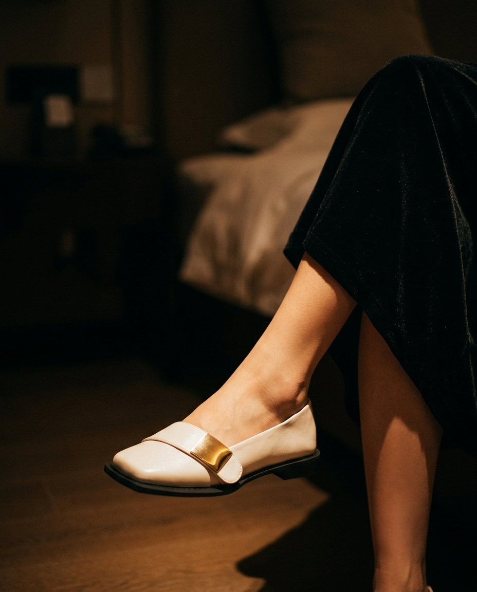 Laurel Square-Toe Loafers