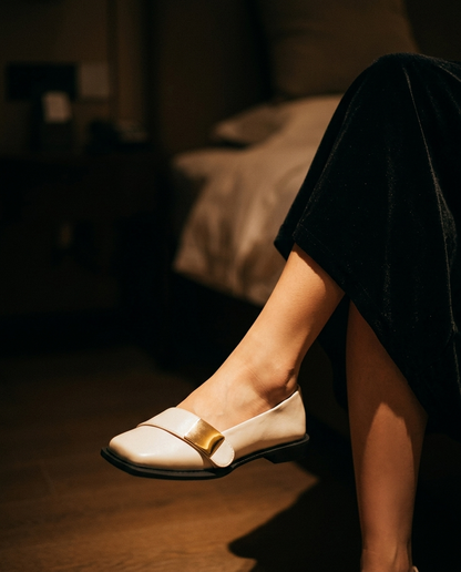 Laurel Square-Toe Loafers