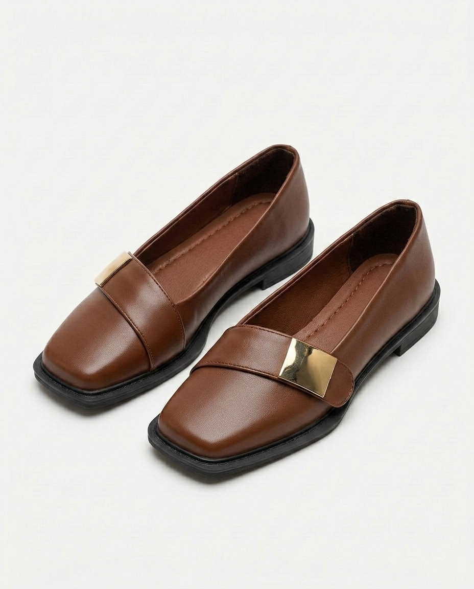Laurel Square-Toe Loafers