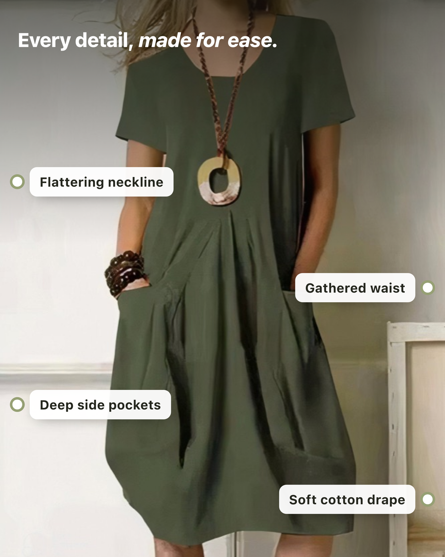 Bayside Cotton Pocket Dress
