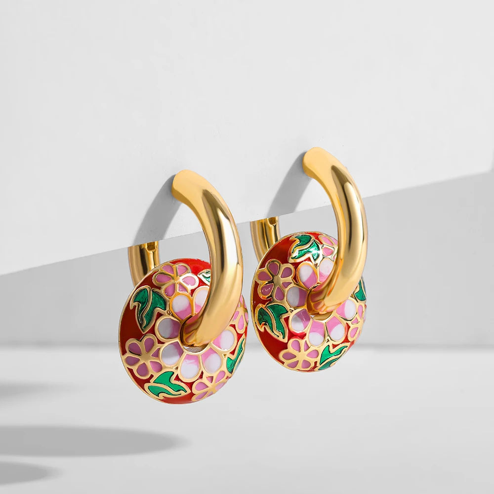 Floral Splash Hoops
