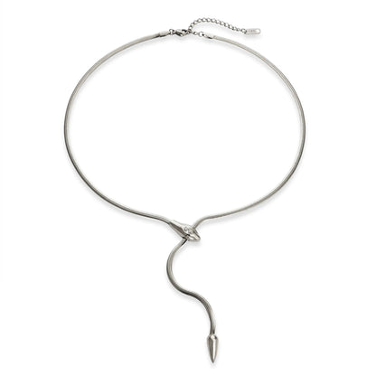 Elysian Serpent Lariat Necklace